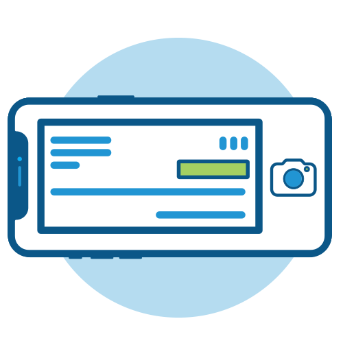 digital services - mobile deposit icon