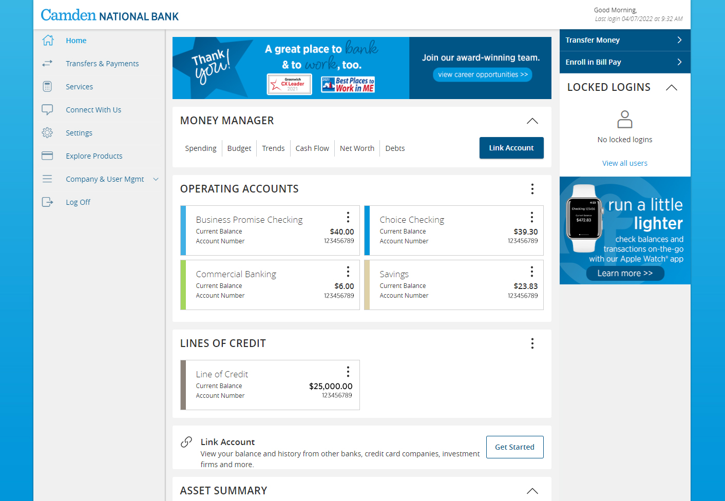 BusinessTouch shown on desktop